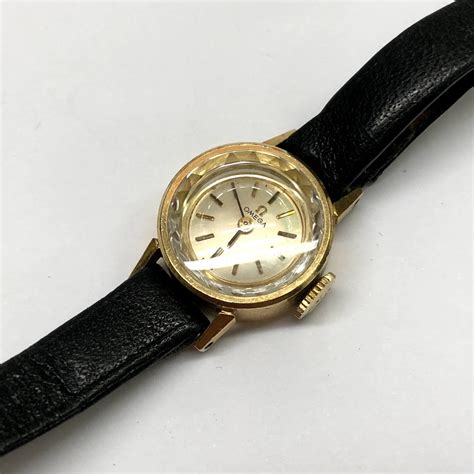 ladies omega watch 14k gold|14k gold vintage omega watch.